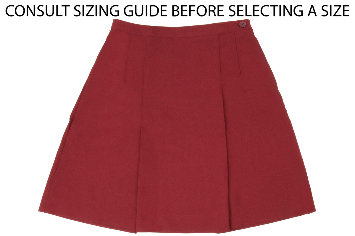 Burgundy school hot sale skirt