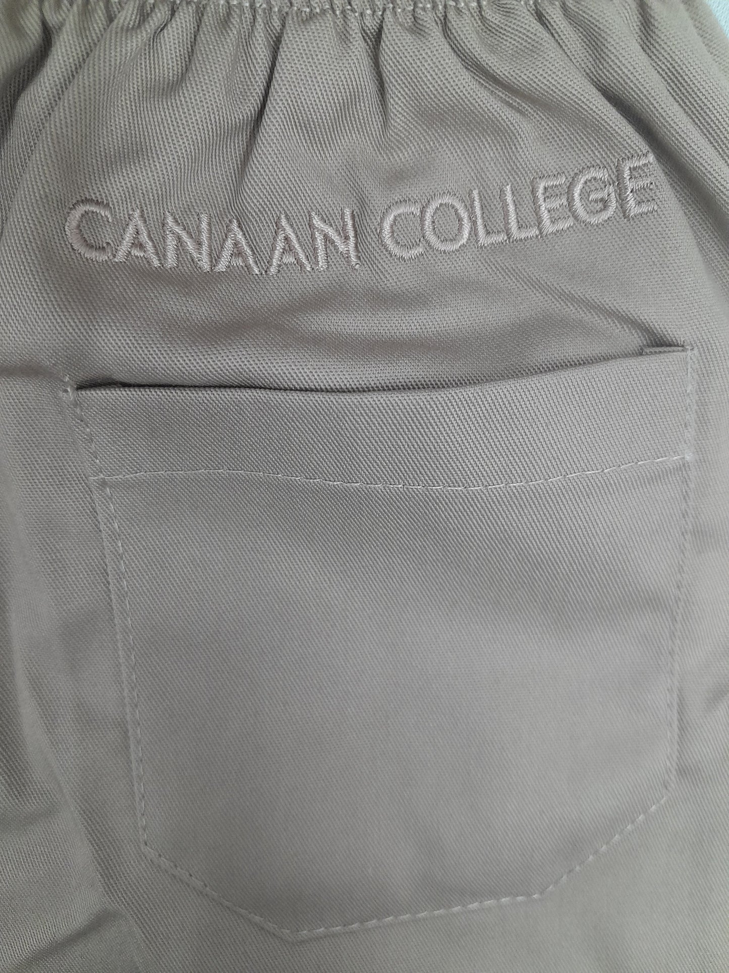 Beltloop Trouser Khaki Emb - Canaan College