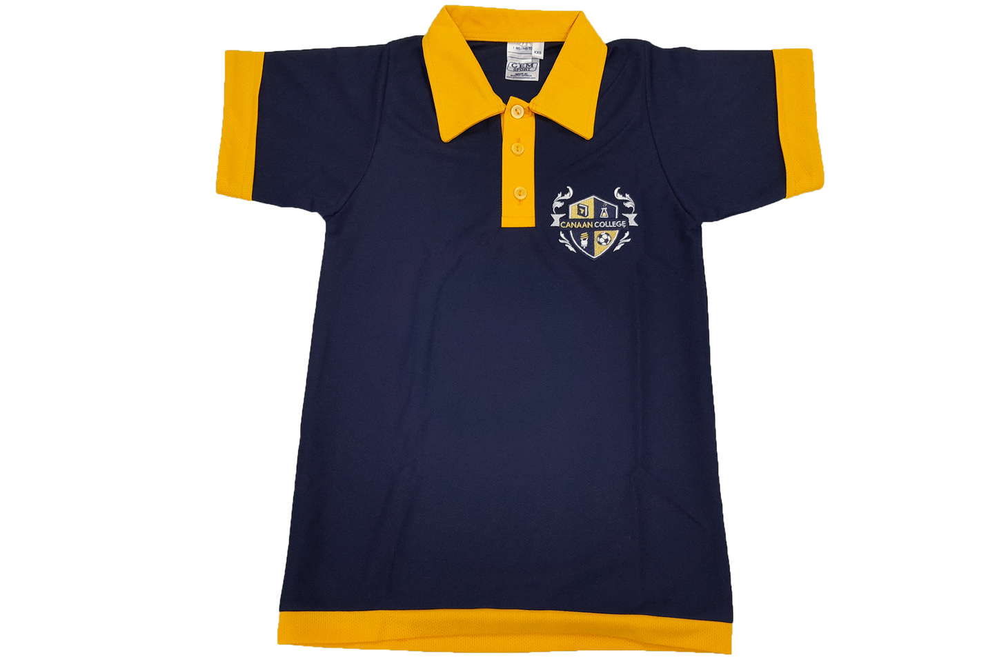 Golf Shirt M/M Navy Emb - Canaan College