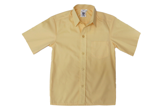 Short-Sleeved Raised Collar Shirt - Maize