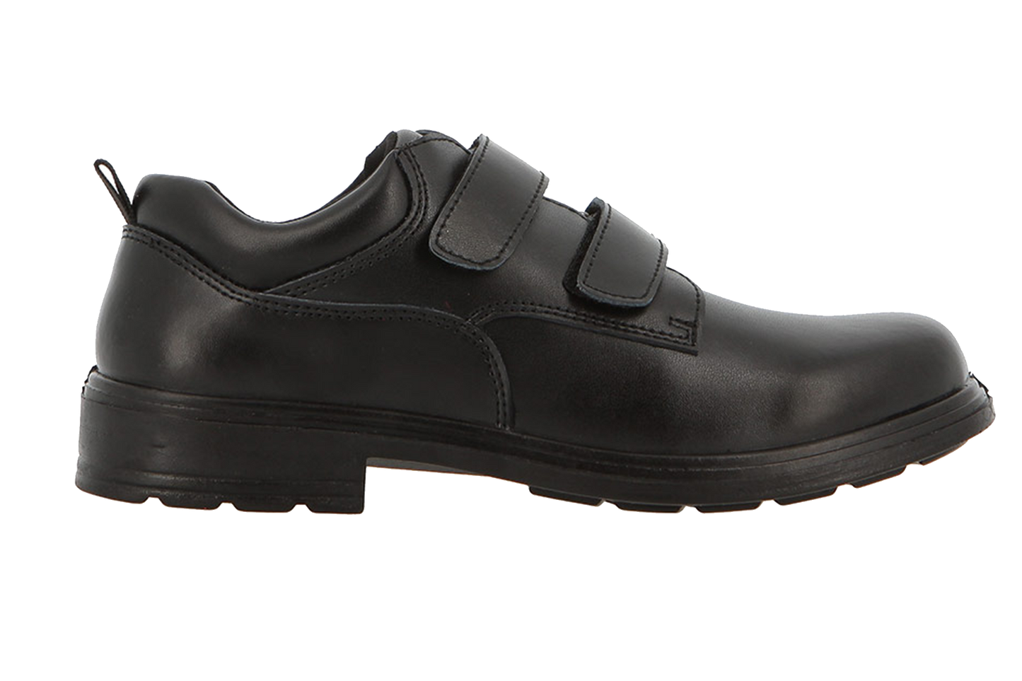 Hush Puppies Boys Velcro School Shoes - Black