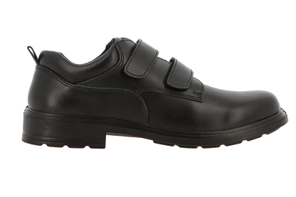 Hush Puppies Boys Velcro School Shoes - Black