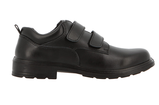 Hush Puppies Boys Velcro School Shoes - Black