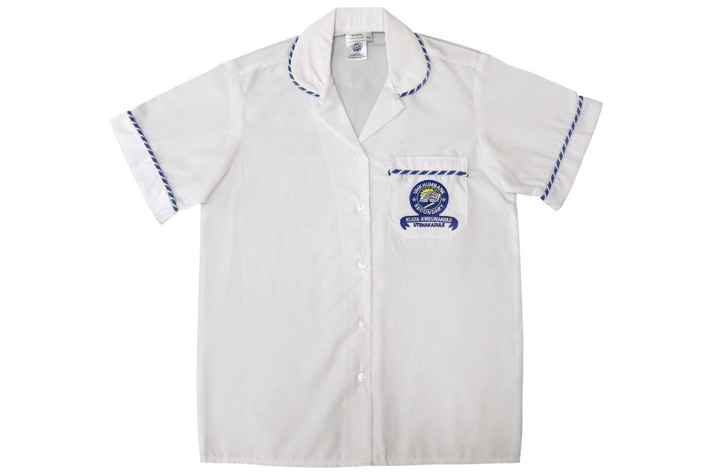 Shortsleeve Braided EMB Blouse - Umkhumbane Secondary/Chesterville