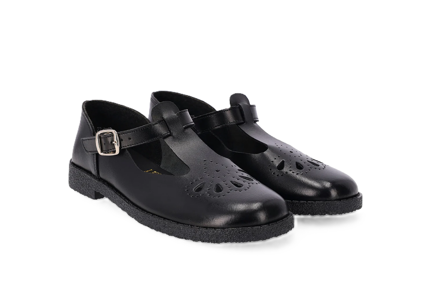 Toughees Betty Tear Drop School Shoes - Black