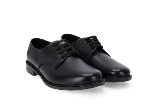 Toughees Hank Lace Up School Shoes - Black