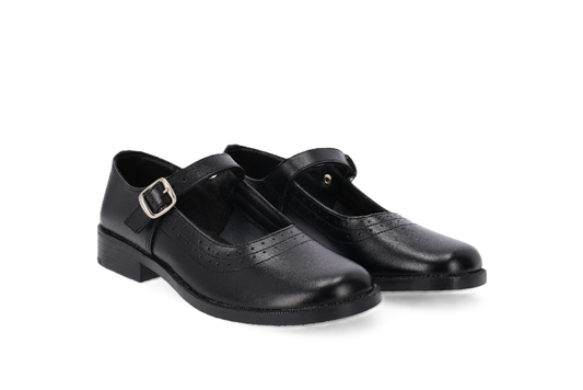 Toughees Pearl Barover School Shoes - Black