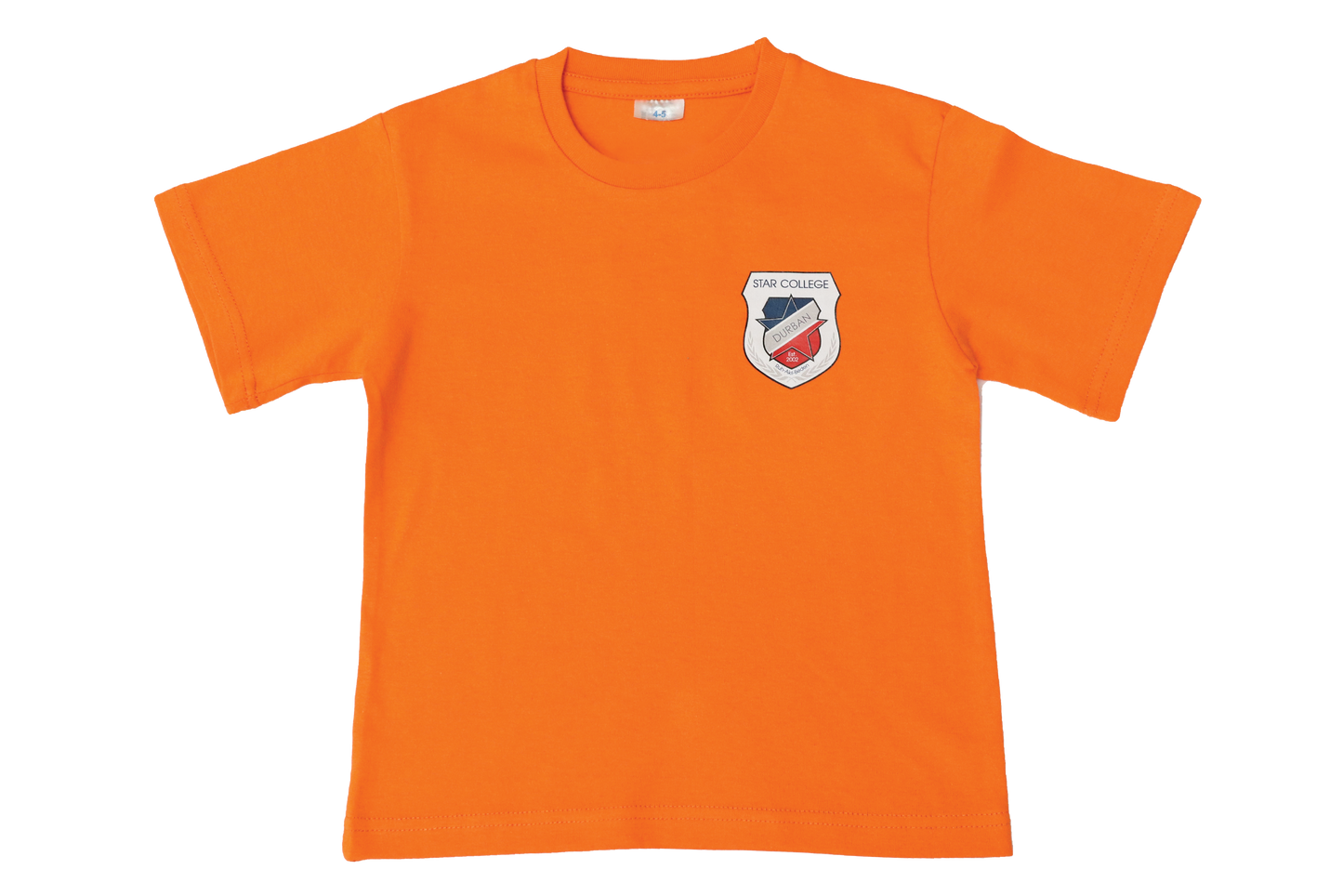 T-Shirt Plain - Orange Printed - Star College Gr RR-B