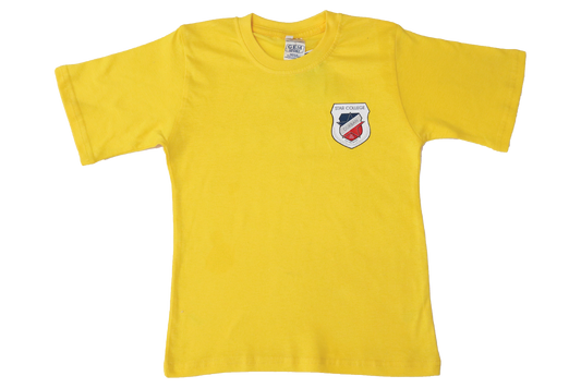 T-Shirt Plain - Yellow Printed - Star College Gr RA & Gr 1-7