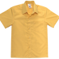 Short sleeve Raised Collar Shirt - Gold