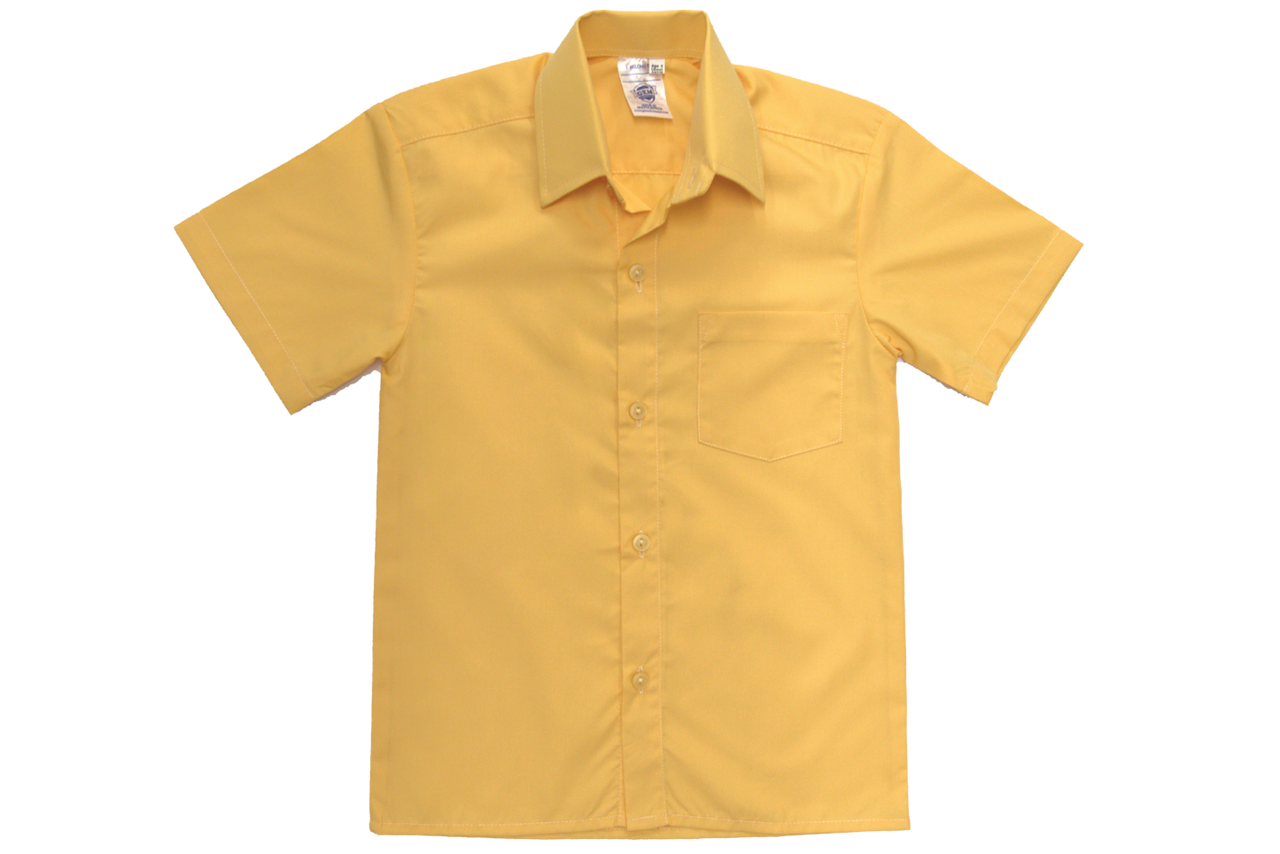 Short sleeve Raised Collar Shirt - Gold