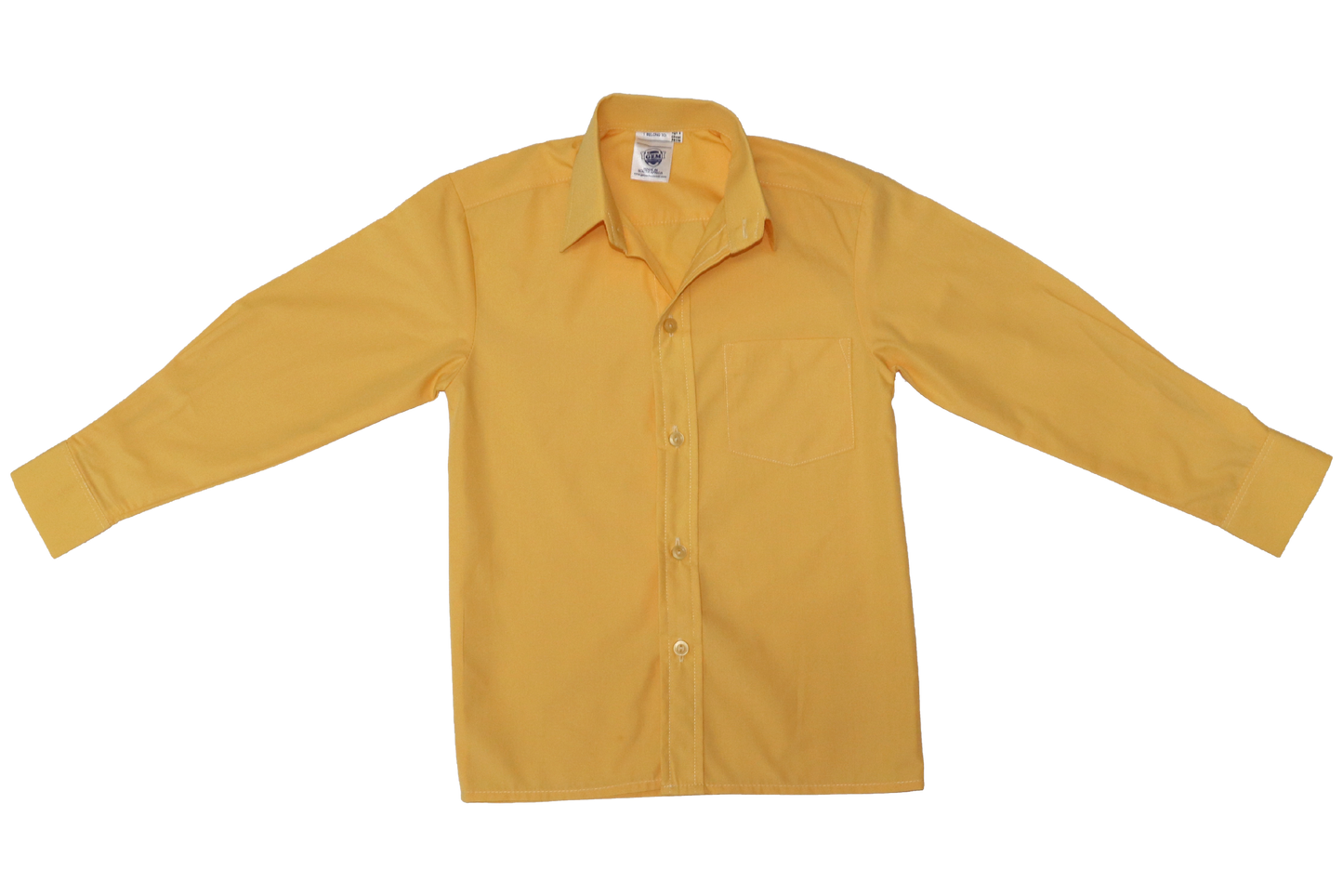 Long-sleeve Raised Collar Shirt - Gold