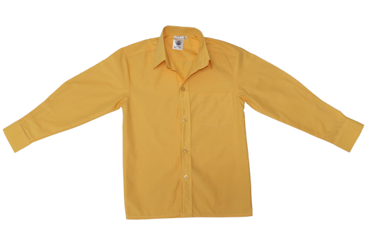 Long-sleeve Raised Collar Shirt - Gold