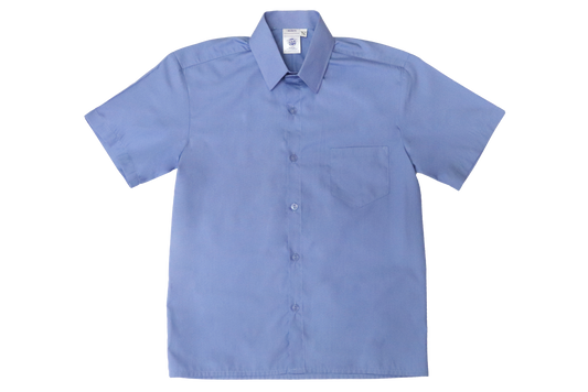 Shortsleeve Raised Collar Shirt - Randhart Blue