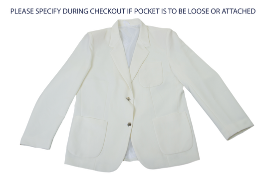 Gents Plain Blazer - Cream (Fitted Pocket)