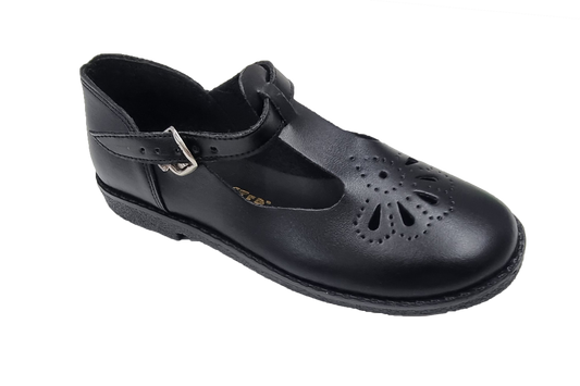 Step by Step Teardrop School Shoes - Black