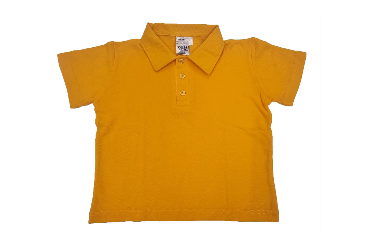 Golf Shirt Plain Toddlers - Gold