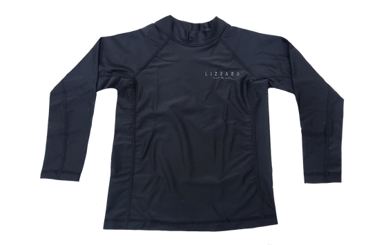 Lizzard Rash Vest - Long Sleeve - Black