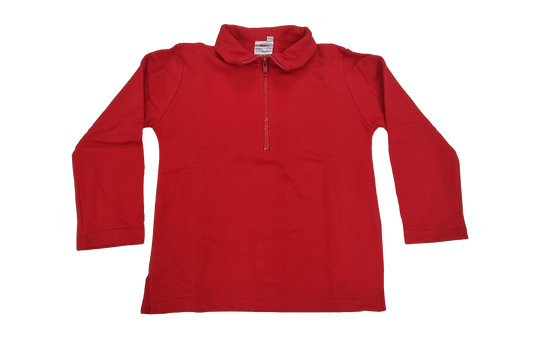 Plain Red Toddlers Fleece Jacket