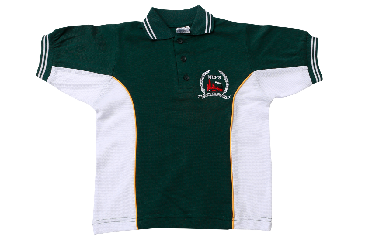 Golf Shirt Bottle/White EMB Mt Private (Sport) Gem Schoolwear